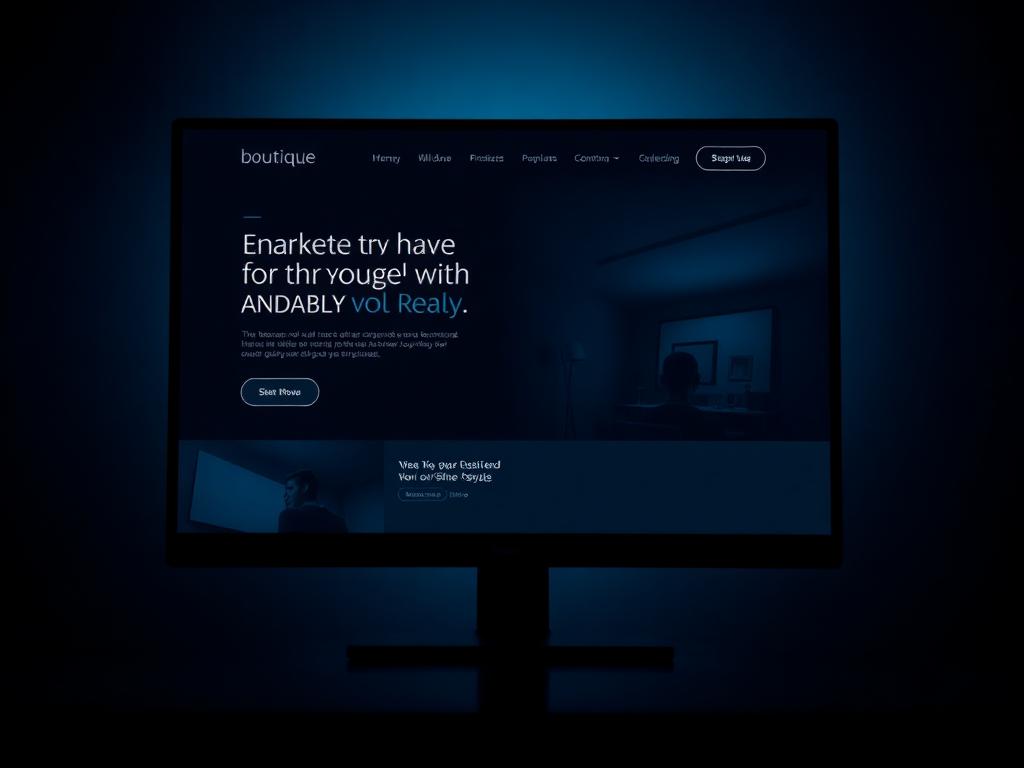 Boutique business landing page